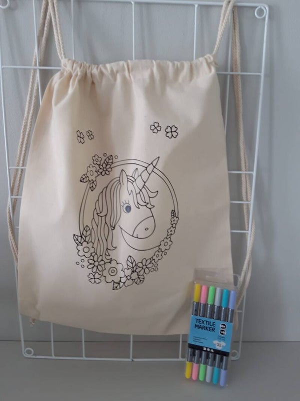 Unicorn rugzak of totebag