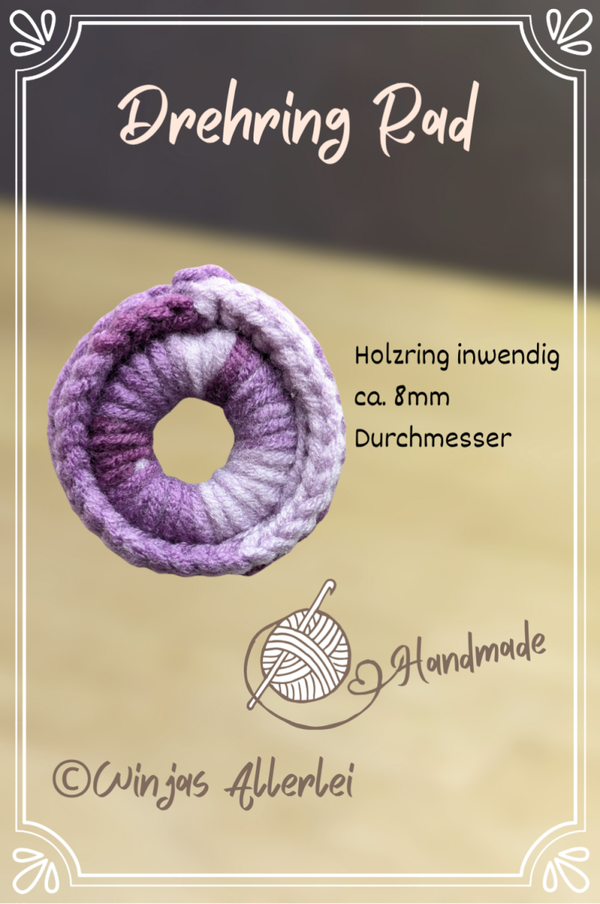 Senso-Finger-Drehring, Rad, handmade