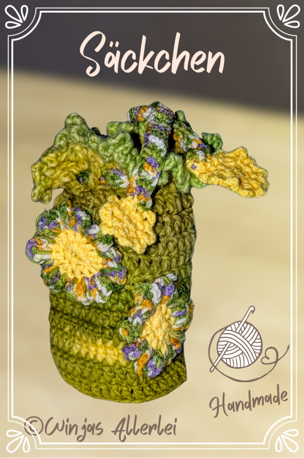 Säckchen olive-gelb schmal