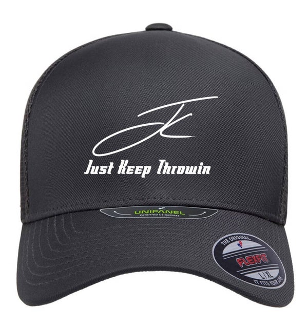 FlexFit  black/white unipanel cap (logo/name)