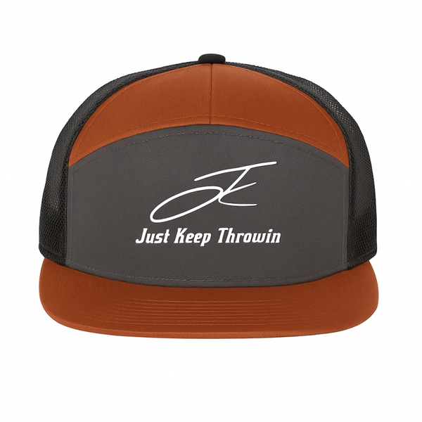 Richardson 7 Panel orange/charcoal/black (logo/name)