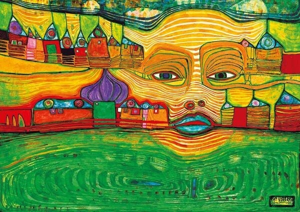 Hundertwasser: Irinaland über dem Balkan