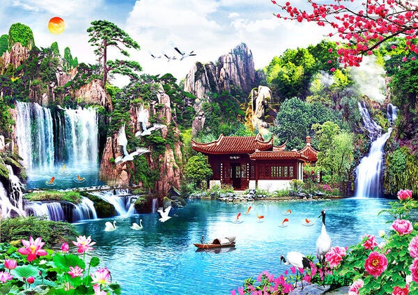 WC: Waterfalls in Japanese Garden