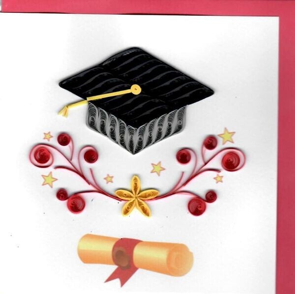 Quilling Card: Bestandener Abschluss