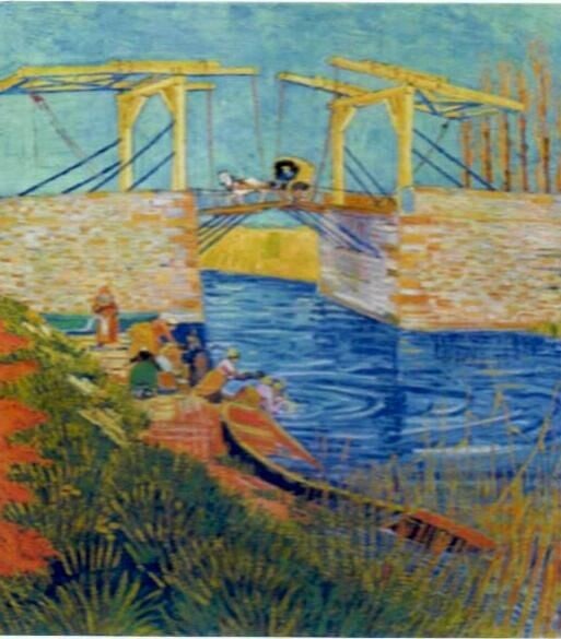 Van Gogh: The Langlois Bridge at Arles with Women Washing