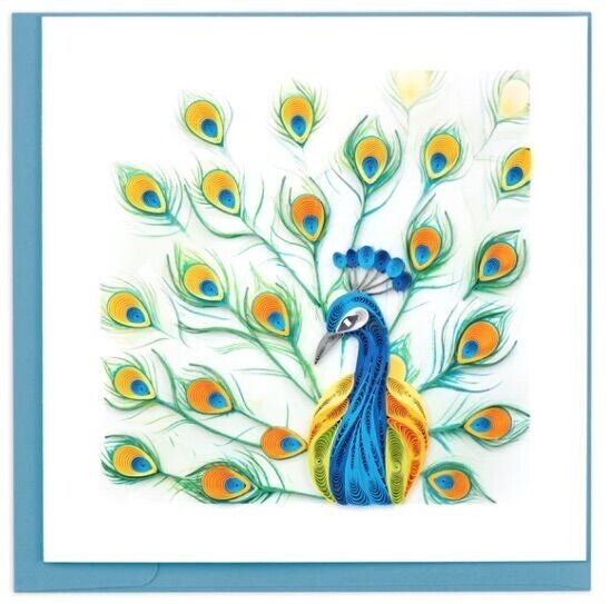 Quilling Card: Pfau