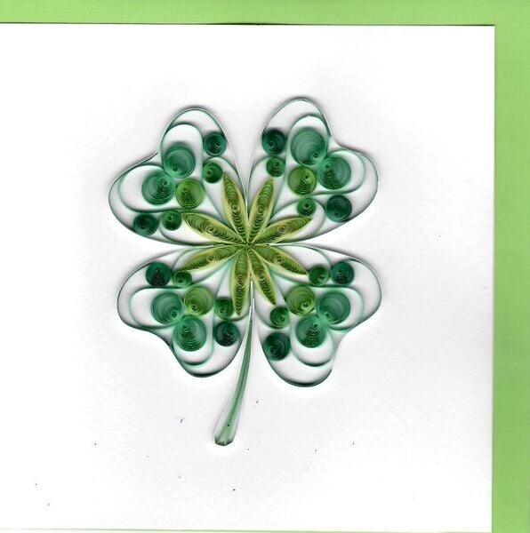 Quilling Card: Kleeblatt