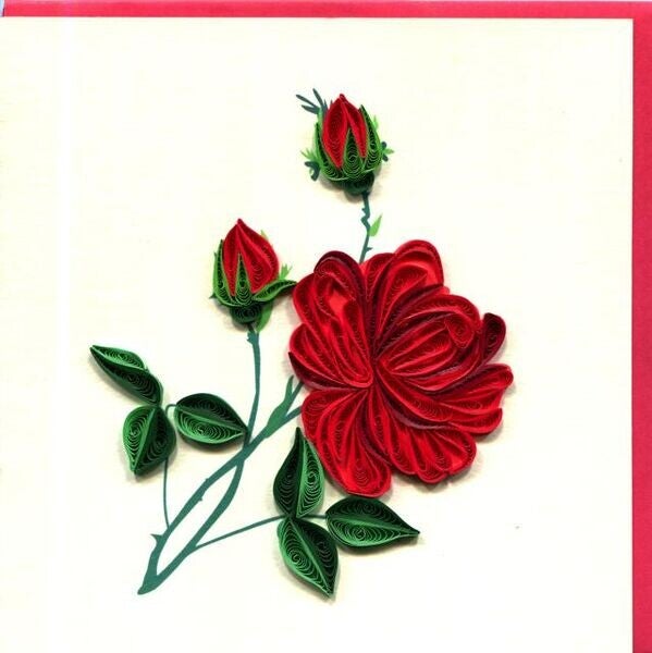 Quilling Card: Rose