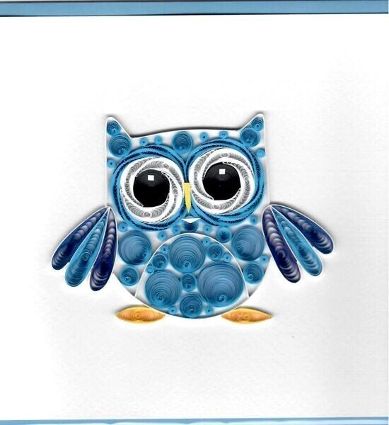 Quilling Card: Eule