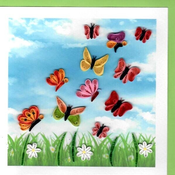 Quilling Card: Schmetterlinge