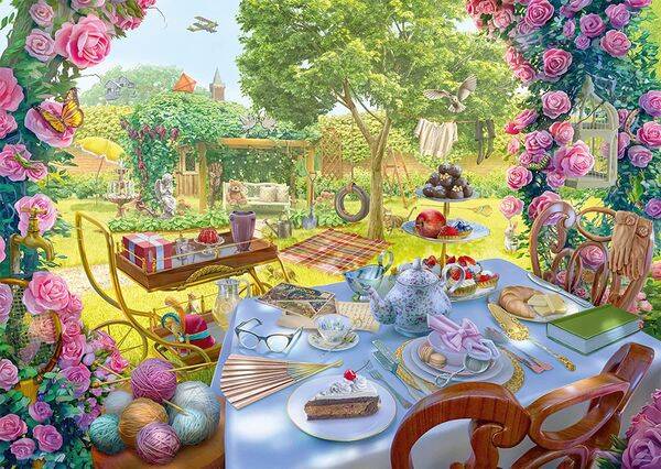 June's Journey: Tee im Garten / 1000