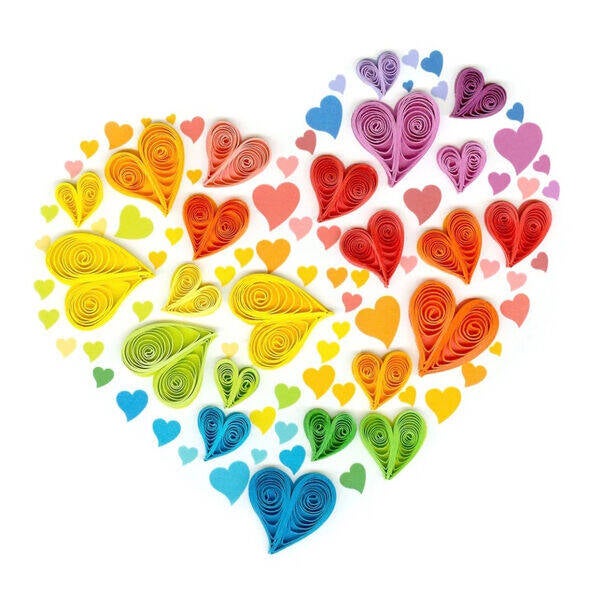 Quilling Card: Herz in Herz
