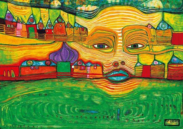 Hundertwasser: Irinaland über dem Balkan