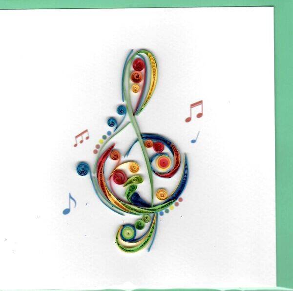 Quilling Card: Violinschlüssel