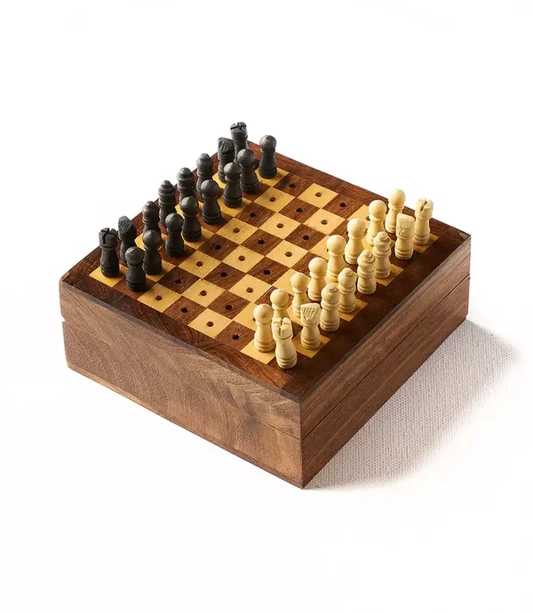 Schach: Reiseschach - Rosenholz