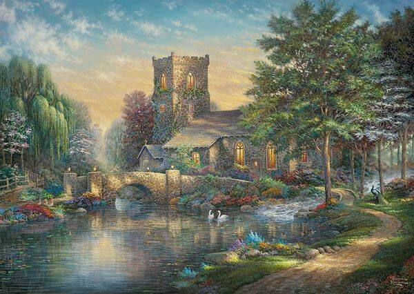 Kinkade: Willow Wood Chapel / 1000