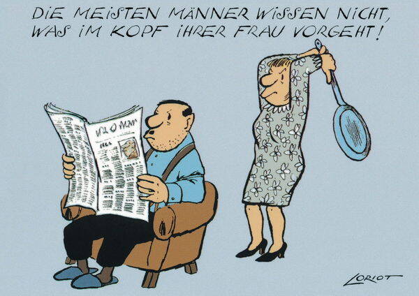 Loriot: Die meisten Männer wissen nicht, was im Kopf ihrer Frau vorgeht!