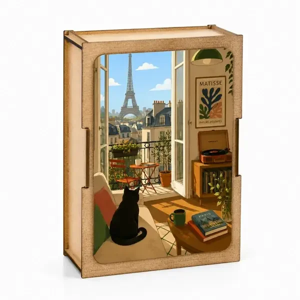 Paris mit Katze / 100 (BYW)