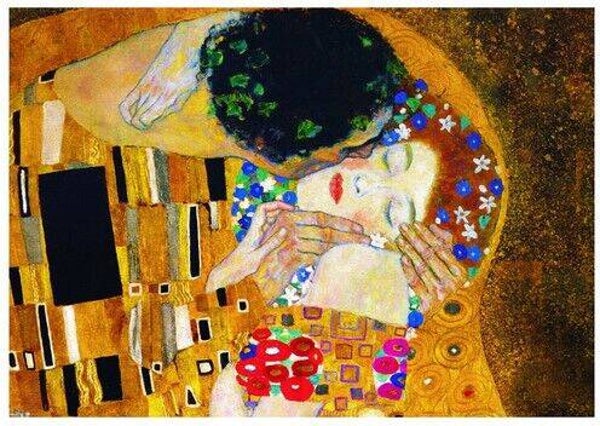 Klimt: Der Kuss (Ausschnitt)