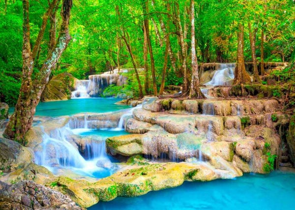 Turquoise Waterfall, Thailand / 1000