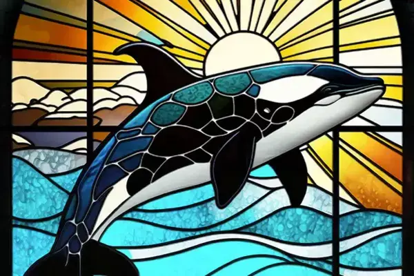 MP: Marine Life - Stained Glass Orca