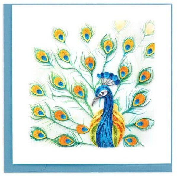 Quilling Card: Pfau