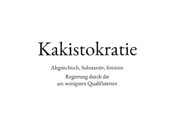 WS: Kakistokratie