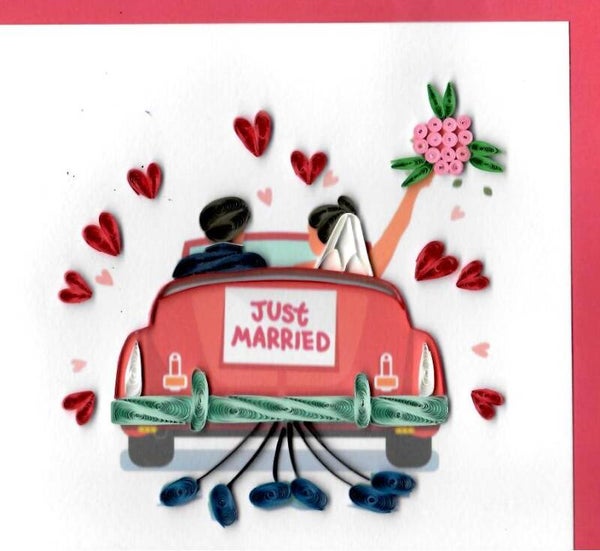 Quilling Card: Just Married