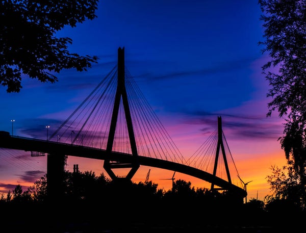 Hamburg. Die Köhlbrandbrücke / 1000 (LIT)