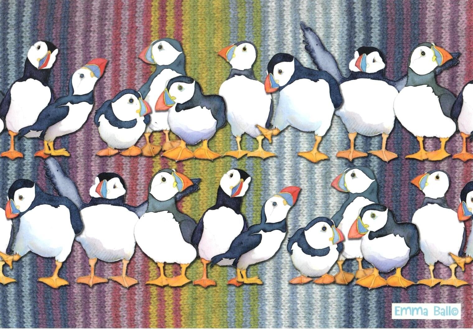 Ball: Stripey Puffins / 1000
