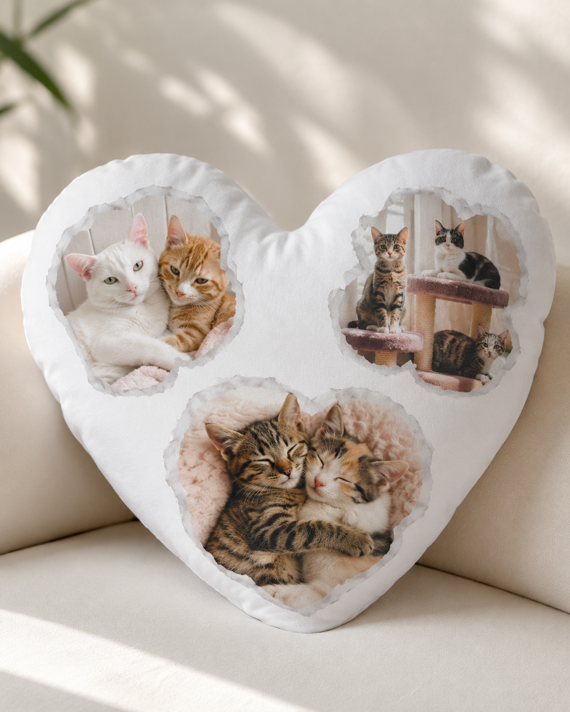 Cuscino cuore con foto