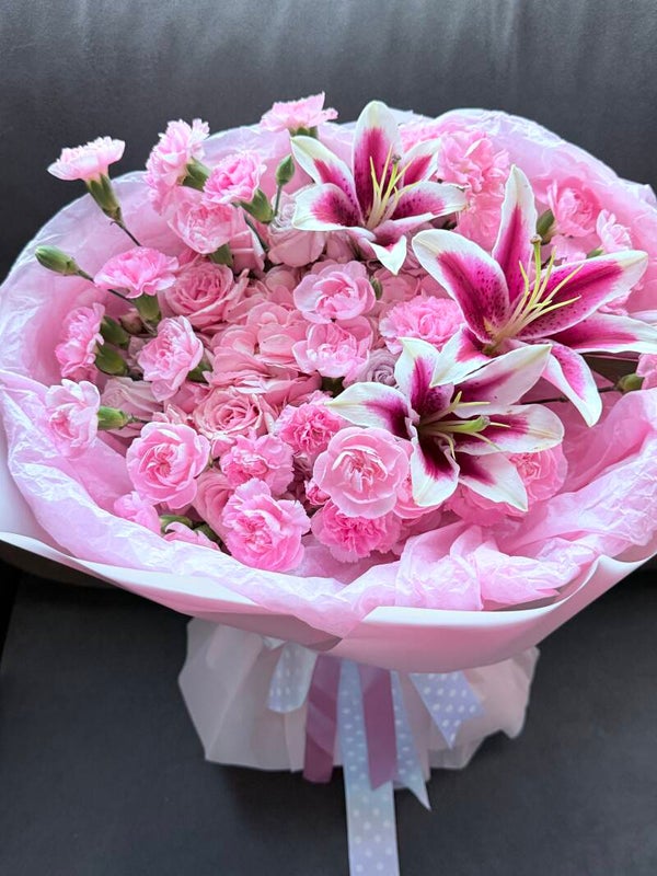 Beautiful Pink Blooms Bouquet