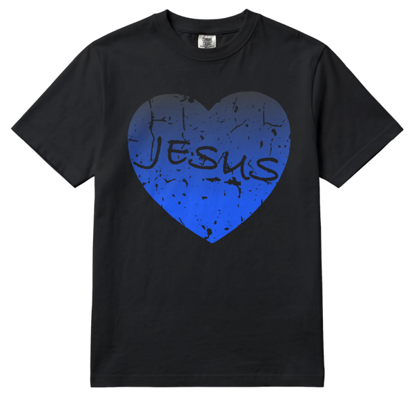 JESUS Heart Tee – Royal Blue Edition
