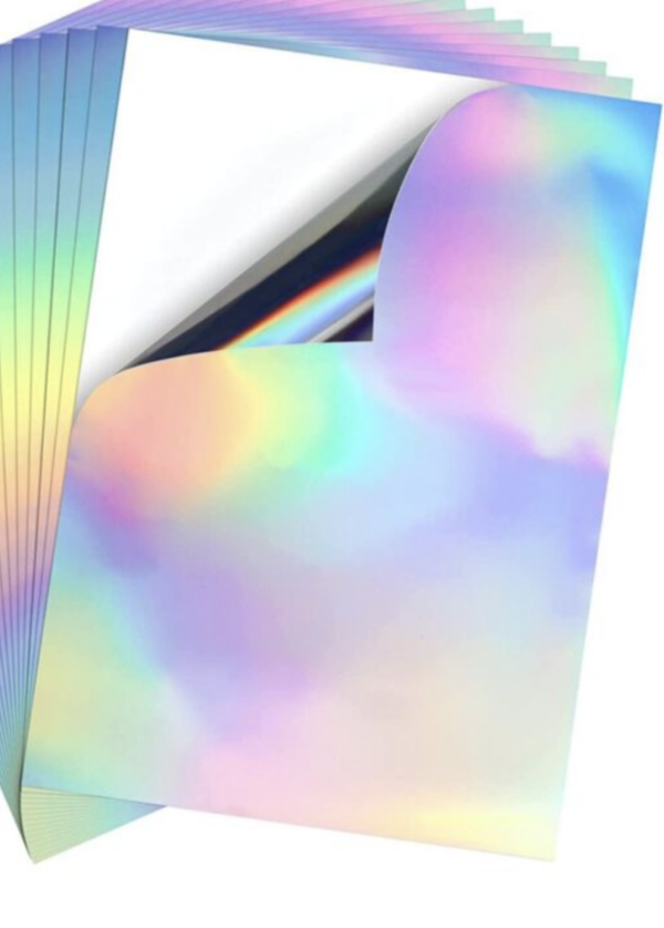 Funky Vinyls Printbare Holografisch Vinyl stickervel A4 per pak (10 stuks)