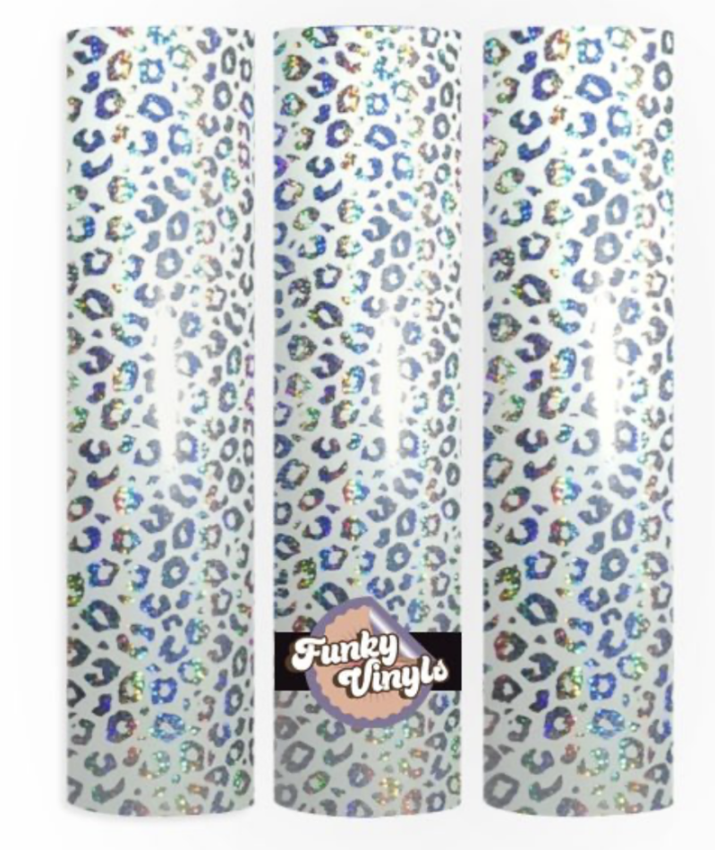 Funky Vinyls Patterns Clear Leopard 30x50cm
