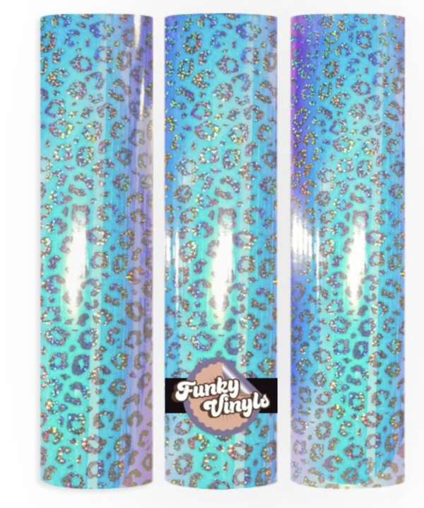 Funky Vinyls Patterns Leopard White 30x50cm