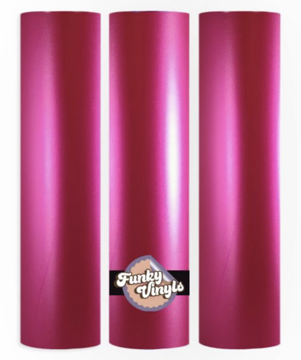 Funky Vinyls Satin Vinyl fuchia 30x100cm