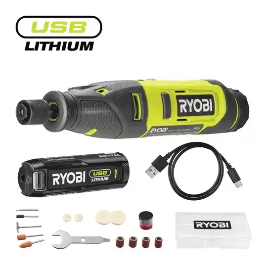 Ryobi - USB Lithium™ 4V Accu Rotatiegereedschap, met 15 accessoires (incl. 1x 2.0Ah accu - RRT4-120GA15)