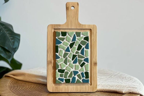 LC DIY pakket mozaïek borrelplank 20 cm groen
