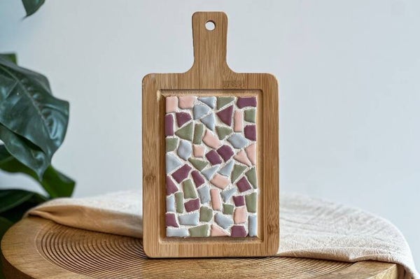 LC DIY pakket mozaïek borrelplank 20 cm pastel