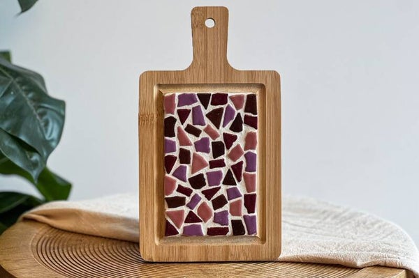 LC DIY pakket mozaïek borrelplank 20 cm roze