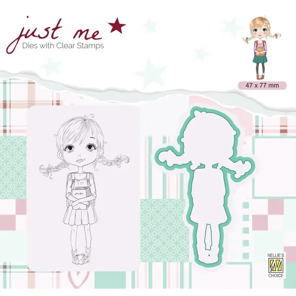 Nellie's Choice Just Me Cutting Die & Clear Stamp Meisje