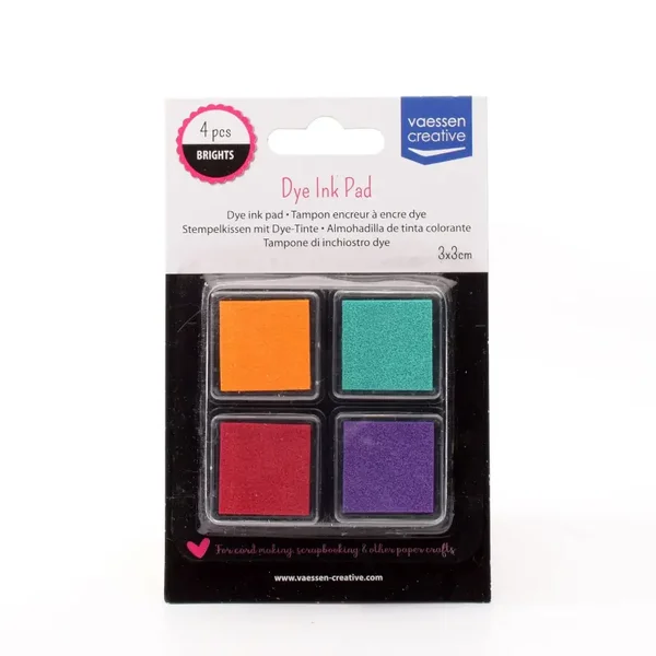 Vaessen Creative Dye ink pad 4pcs Felle kleuren