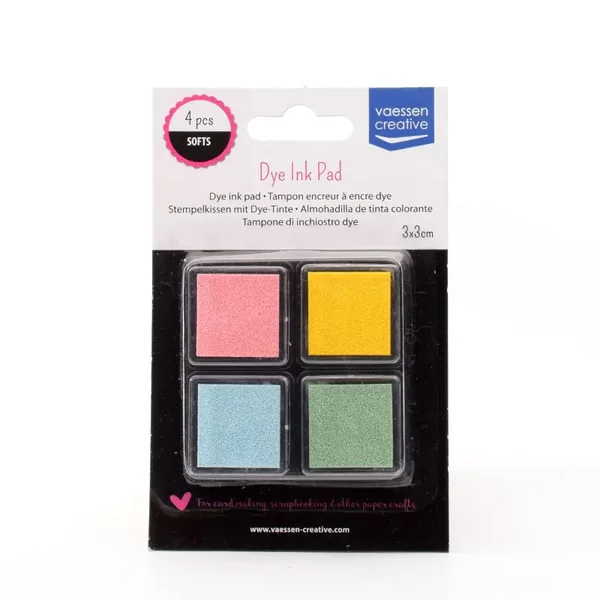 Vaessen Creative Dye ink pad 4pcs Pastels