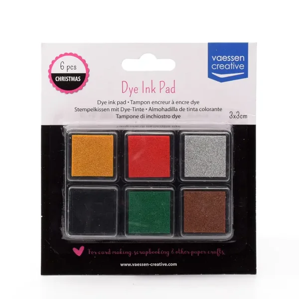 Vaessen Creative Dye ink pad 6pcs Kerst