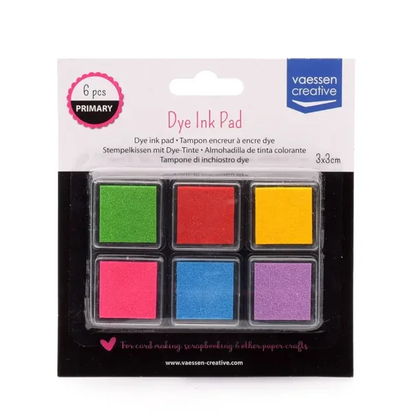 Vaessen Creative Dye ink pad 6pcs Primair