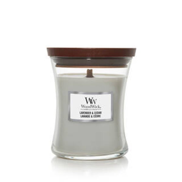 Woodwick Lavender & Cedar Medium Candle