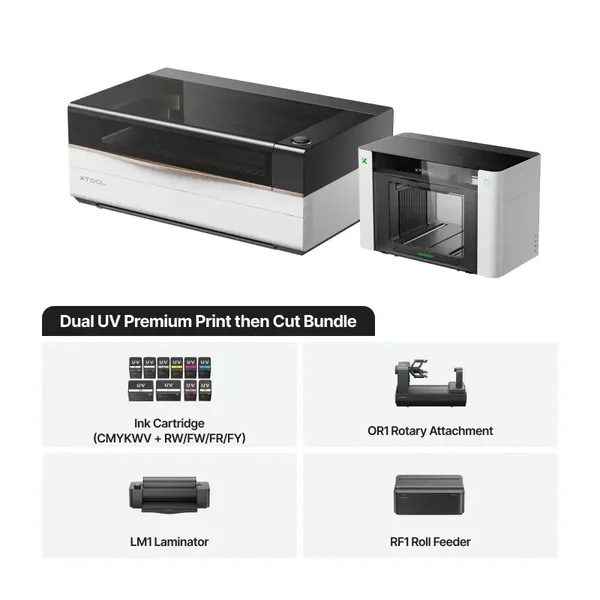 xTool O1 Omni Printer Dual UV Premium Print Then Cut Bundle