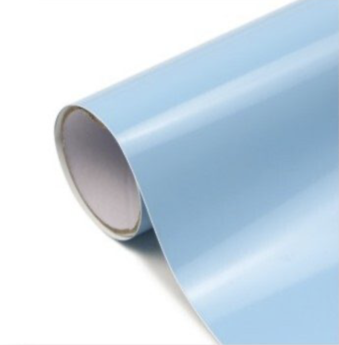 Funky Vinyls mat vinyl lichtblauw 30x100cm