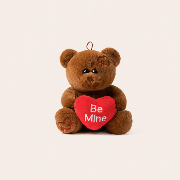 Pluchen Beer met Hart 'Be Mine'